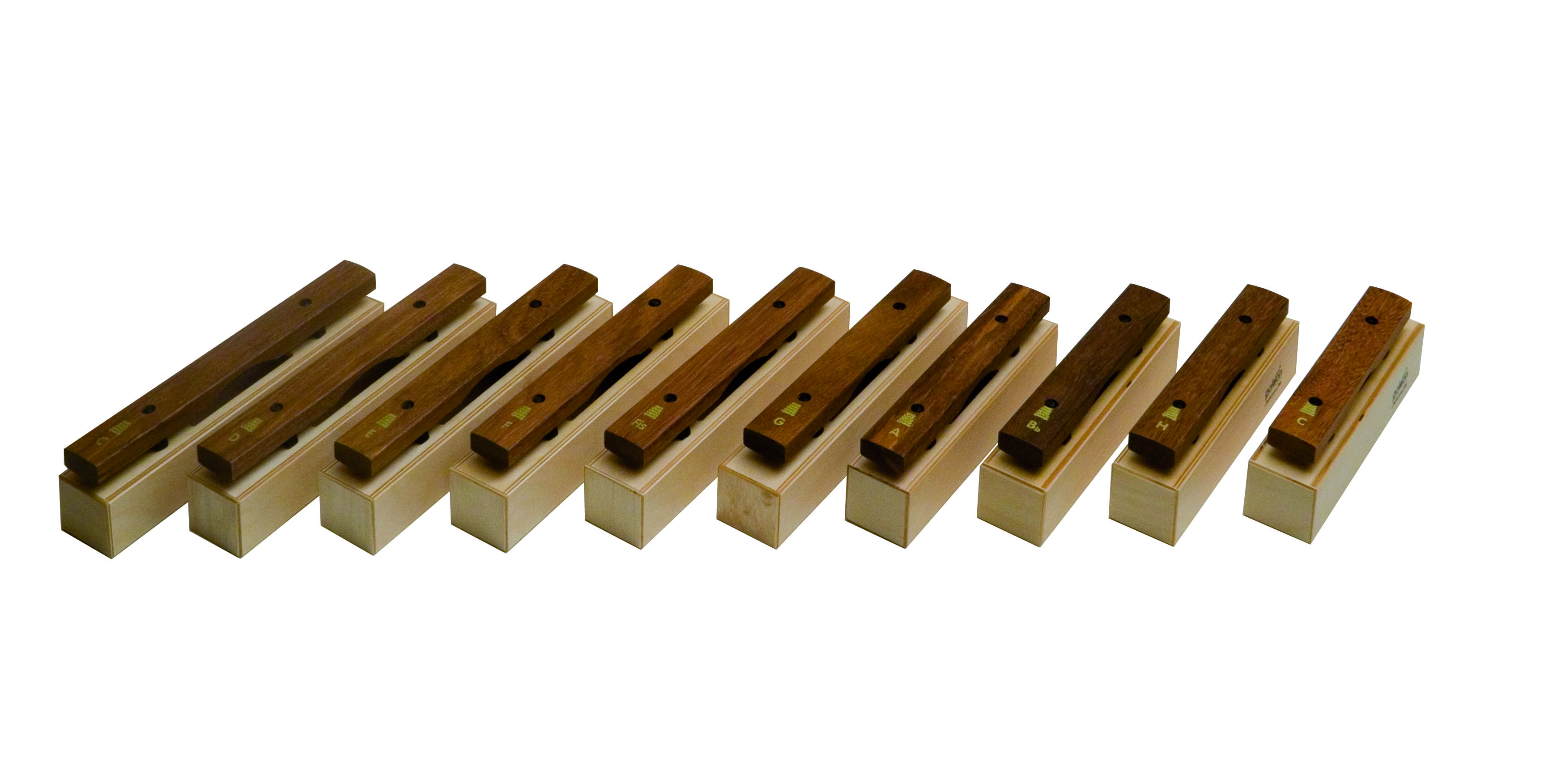 Set 10 Soprano Glockenspiel lâminas, C2-C3 + F#2 + Bb2