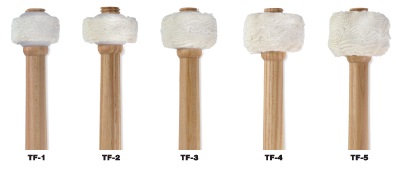 TF-1 Timpani Mallets Flannel Hickory Pair (2) Playwood
